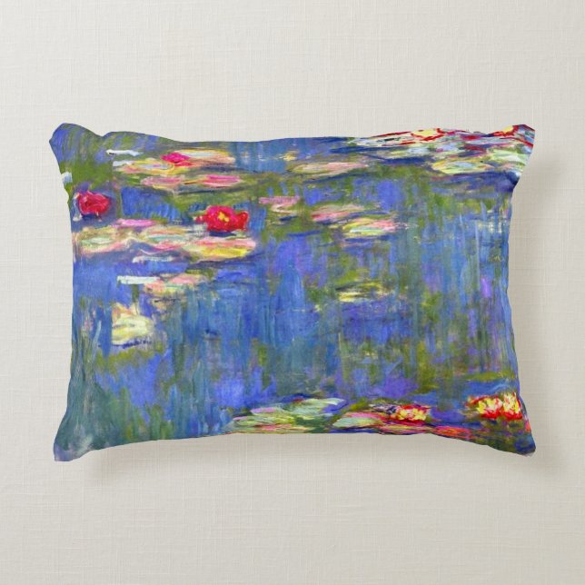 Monet Water Lilies  Decorative Cushion (Front)