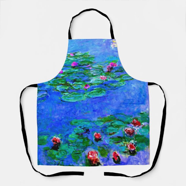 Monet - Water Lilies, famous painting, Apron (Front)