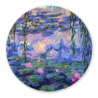 Monet Water Lilies Fine Art Ceramic Knob