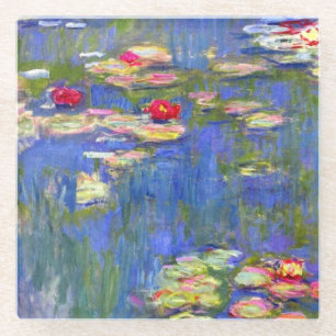 Monet Water Lilies Glass Coaster