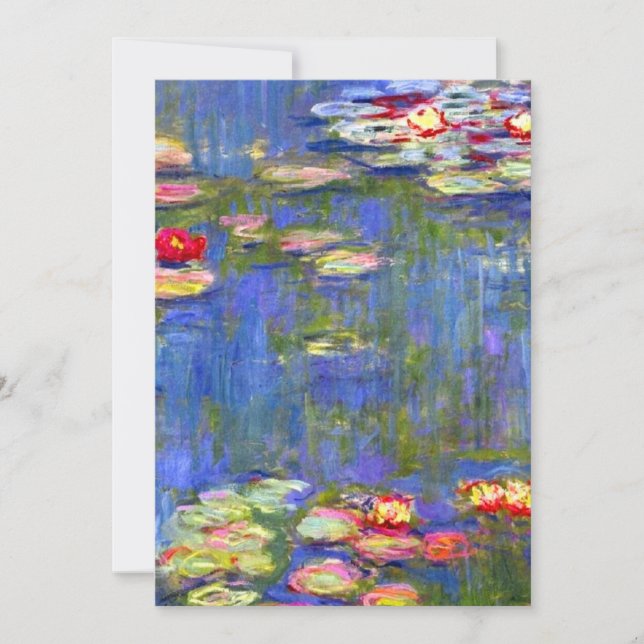 Monet Water Lilies  Invitation (Front)