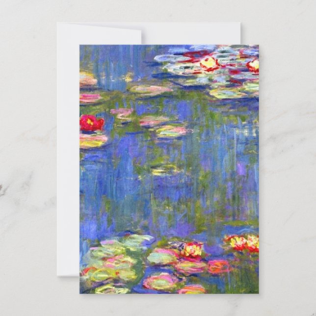 Monet Water Lilies  Invitation (Front)