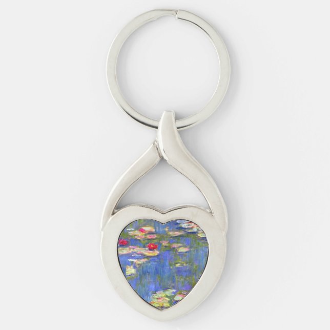 Monet Water Lilies  Key Ring (Front)
