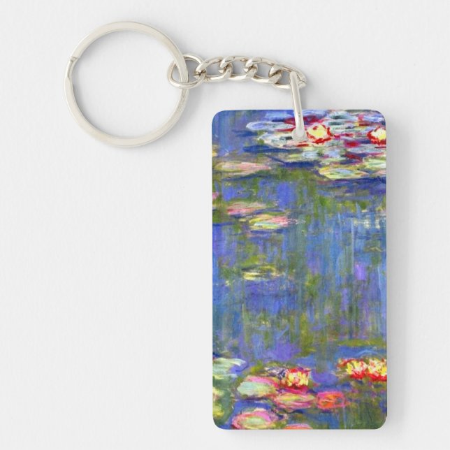 Monet Water Lilies  Key Ring (Front)