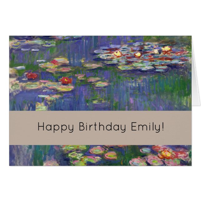 Monet Water Lilies Masterpiece Painting (Front Horizontal)