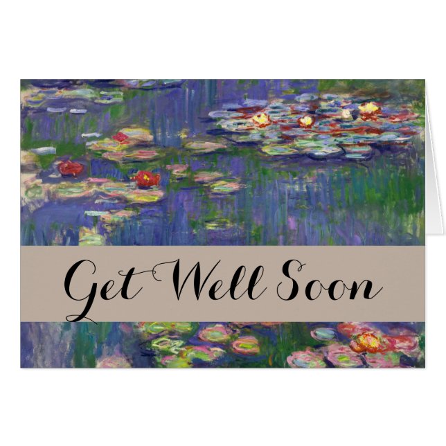Monet Water Lilies Masterpiece Painting (Front Horizontal)