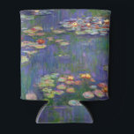 Monet Water Lilies Masterpiece Painting Can Cooler<br><div class="desc">Monet Water Lilies - This classic Monet painting was painted by Claude Monet in 1916. It is part of his famous water lilies collection where he paints in his garden in Giverney,  France. A masterpiece painting.</div>