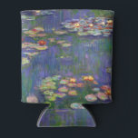 Monet Water Lilies Masterpiece Painting Can Cooler<br><div class="desc">Monet Water Lilies - This classic Monet painting was painted by Claude Monet in 1916. It is part of his famous water lilies collection where he paints in his garden in Giverney,  France. A masterpiece painting.</div>