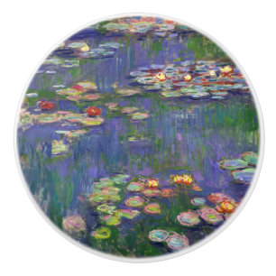 Monet Water Lilies Masterpiece Painting Ceramic Knob