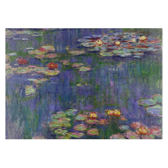 Monet Water Lilies Masterpiece Painting Cutting Board (Front)