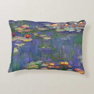 Monet Water Lilies Masterpiece Painting Decorative Cushion