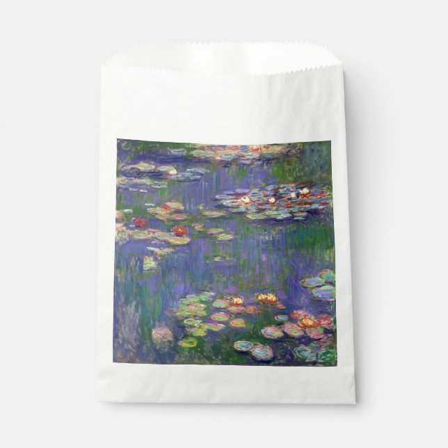 Monet Water Lilies Masterpiece Painting Favour Bag (Front)