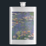 Monet Water Lilies Masterpiece Painting Hip Flask<br><div class="desc">Monet Water Lilies - This classic Monet painting was painted by Claude Monet in 1916. It is part of his famous water lilies collection where he paints in his garden in Giverney,  France. A masterpiece painting.</div>