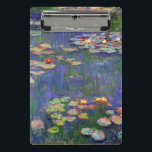 Monet Water Lilies Masterpiece Painting Mini Clipboard<br><div class="desc">Monet Water Lilies - This classic Monet painting was painted by Claude Monet in 1916. It is part of his famous water lilies collection where he paints in his garden in Giverney,  France. A masterpiece painting.</div>