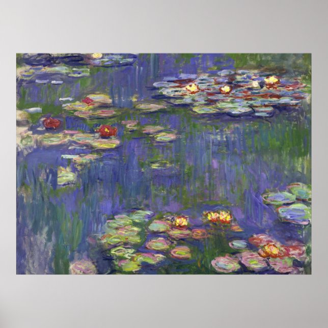 Monet Water Lilies Masterpiece Painting Poster (Front)