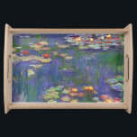 Monet Water Lilies Masterpiece Painting Serving Tray<br><div class="desc">Monet Water Lilies - This classic Monet painting was painted by Claude Monet in 1916. It is part of his famous water lilies collection where he paints in his garden in Giverney,  France. A masterpiece painting.</div>