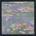 Monet Water Lilies Masterpiece Painting Stone Coaster<br><div class="desc">Monet Water Lilies - This classic Monet painting was painted by Claude Monet in 1916. It is part of his famous water lilies collection where he paints in his garden in Giverney,  France. A masterpiece painting.</div>