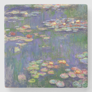 Monet Water Lilies Masterpiece Painting Stone Coaster