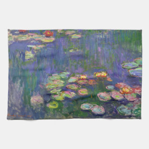 Monet Water Lilies Masterpiece Painting Tea Towel