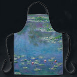 Monet Water Lilies Painting Apron<br><div class="desc">Oscar-Claude Monet (14 November 1840 – 5 December 1926) was a French painter and founder of the French Impressionist style of painting.  The term "Impressionism" is derived from the title of one of his paintings.   This painting is Water Lilies.</div>