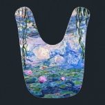 Monet - Water Lilies (pink) Bib<br><div class="desc">Claude Monet painting,  Water Lilies (pink),  bib.</div>