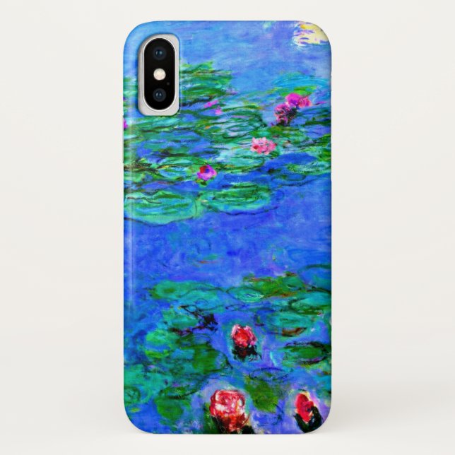Monet - Water Lilies (red) Case-Mate iPhone Case (Back)