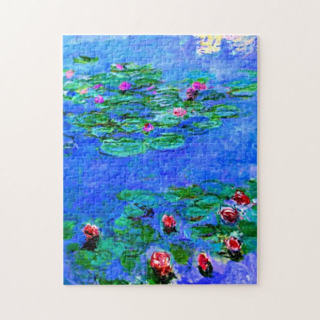 Monet - Water Lilies (red) Jigsaw Puzzle (Vertical)