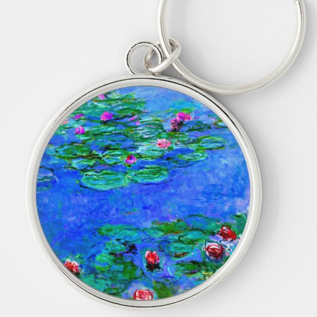 Monet - Water Lilies (red), Key Ring (Front)