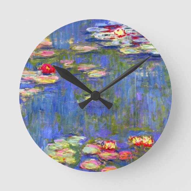 Monet Water Lilies  Round Clock (Front)