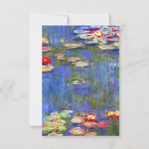Monet Water Lilies  RSVP Card