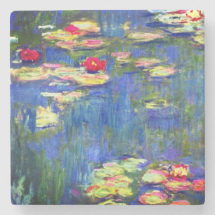 Monet Water Lilies Stone Coaster