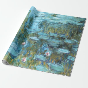 Monet - Water Lilies (turquoise), 1915, Wrapping Paper