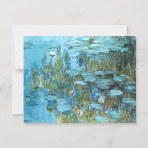 Monet - Water Lilies (turquoise) Card