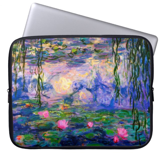 Monet Water Lilies v3 Laptop Sleeve (Front)