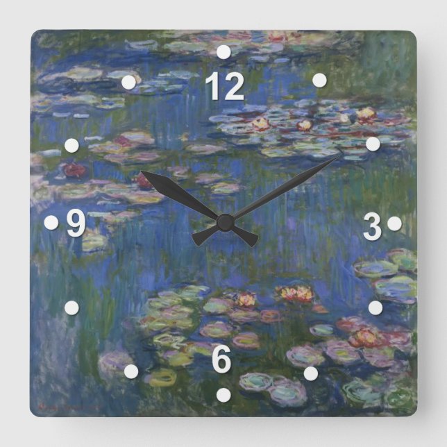 Monet Water Lilies Wall Clock (Front)