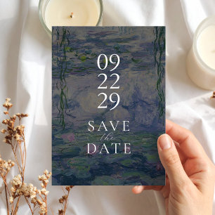 Monet Water Lilies Wedding Save The Date
