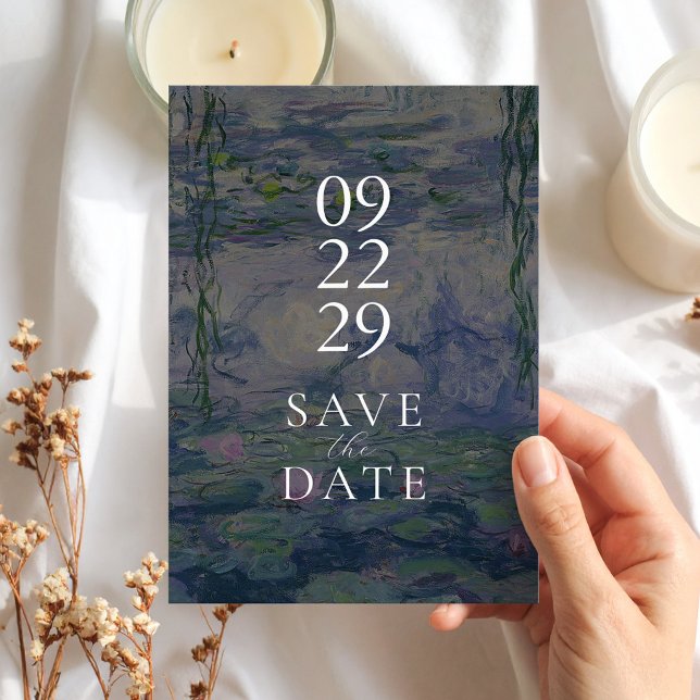 Monet Water Lilies Wedding Save The Date (Creator Uploaded)