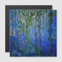 Monet - Water Lilies weeping willow Magnetic Card