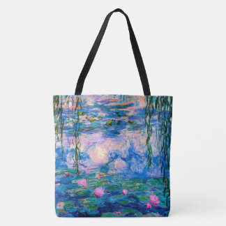 Monet Water Lilies with Pond Reflections Tote Bag