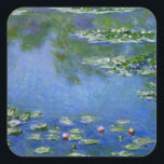 Monet Water Lillies Square Sticker<br><div class="desc">Monet Water Lillies</div>