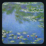 Monet Water Lillies Square Sticker<br><div class="desc">Monet Water Lillies</div>