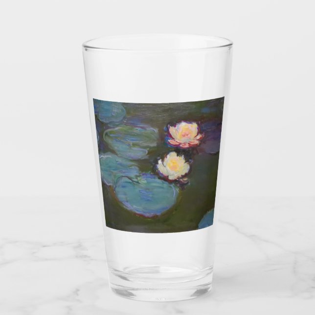Monet Water Lily Lilies Pond Waterlilies Painting Glass (Front)