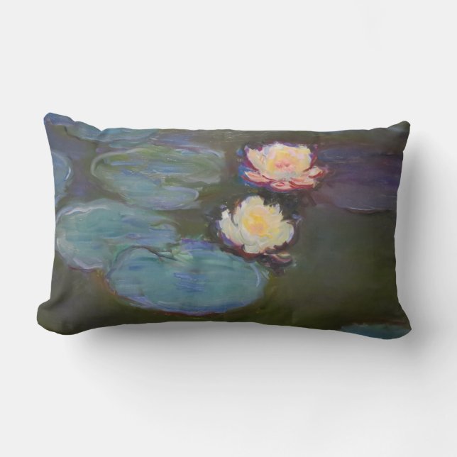 Monet Water Lily Lilies Pond Waterlilies Painting Lumbar Cushion (Front)