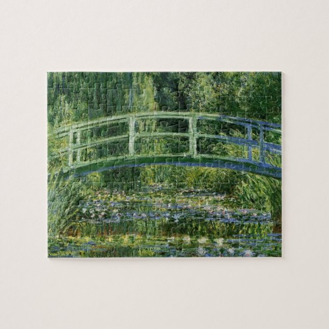 MONET Water Lily Pond 1897 jigsaw puzzle 8x10 +tin (Horizontal)