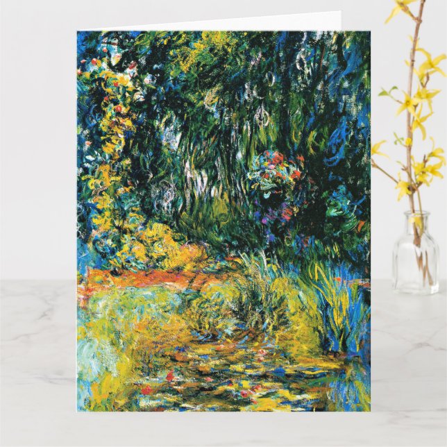 Monet - Water Lily Pond, 1918, Card (Yellow Flower)
