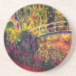 Monet Water Lily Pond and Water Irises Coaster