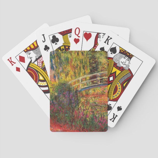 Monet Water Lily Pond and Water Irises Playing Cards (Back)