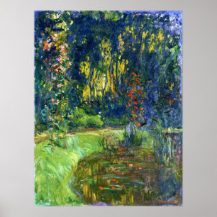 Monet - Water Lily Pond At Giverny 1919 Poster