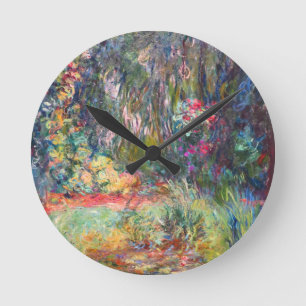 Monet Water Lily Pond Round Clock