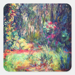 Monet Water Lily Pond Square Sticker